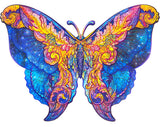 UNIDRAGON Holzpuzzle Tier - Intergalaxie-Schmetterling - Medium - 32 x 23 cm