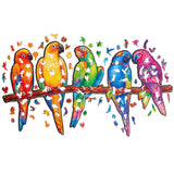 UNIDRAGON Houten Puzzel Dier - Speelse Papegaaien - Royal Size - 72 x 40 cm image 3