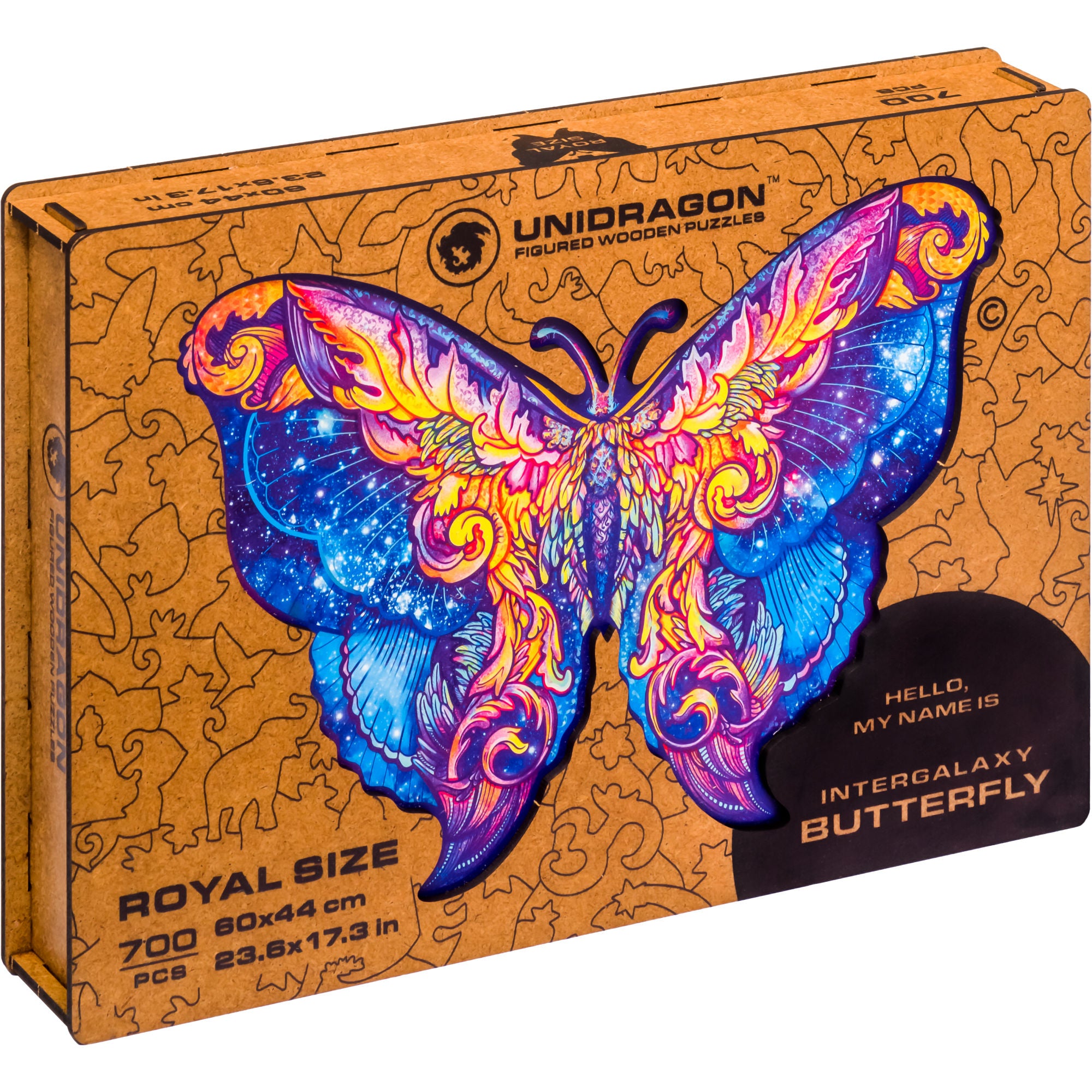 UNIDRAGON Houten Puzzel Dier - Intersterrenstelsel Vlinder - Royal Size - 60 x 44 cm image 12