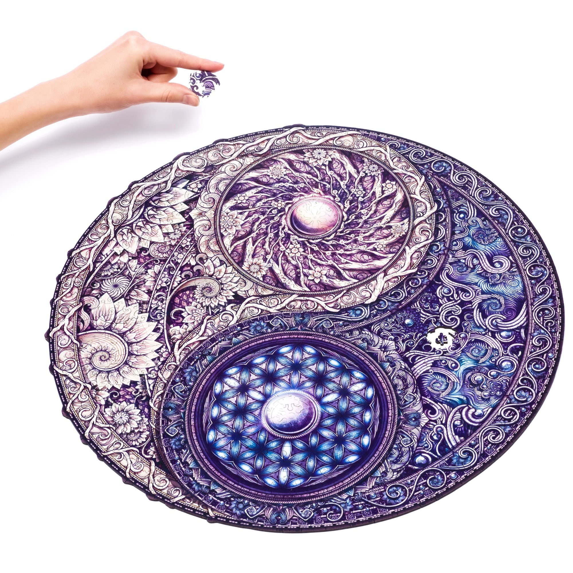 UNIDRAGON Houten Puzzel Mandala - Overkoepelende Tegenstellingen - Royal Size - 45 x 45 cm image 5