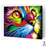 Best Pause Kat multikleur Schilderen op nummer 40x50 cm - DIY Hobby Pakket