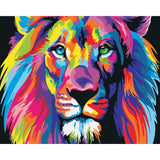 Best Pause Leeuw multikleur Schilderen op nummer 40x50 cm - DIY Hobby Pakket