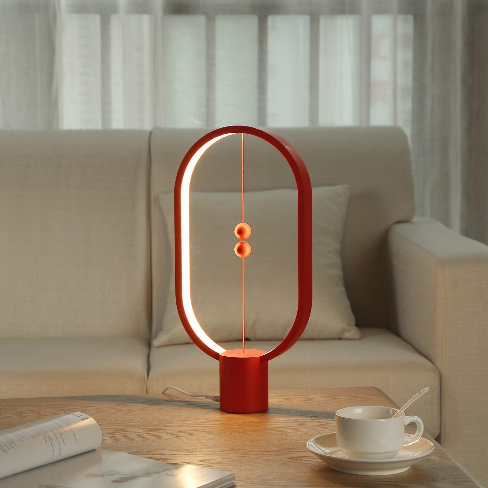 DesignNest Heng Balance Lamp Ellipse Rood - 20x7x40 cm