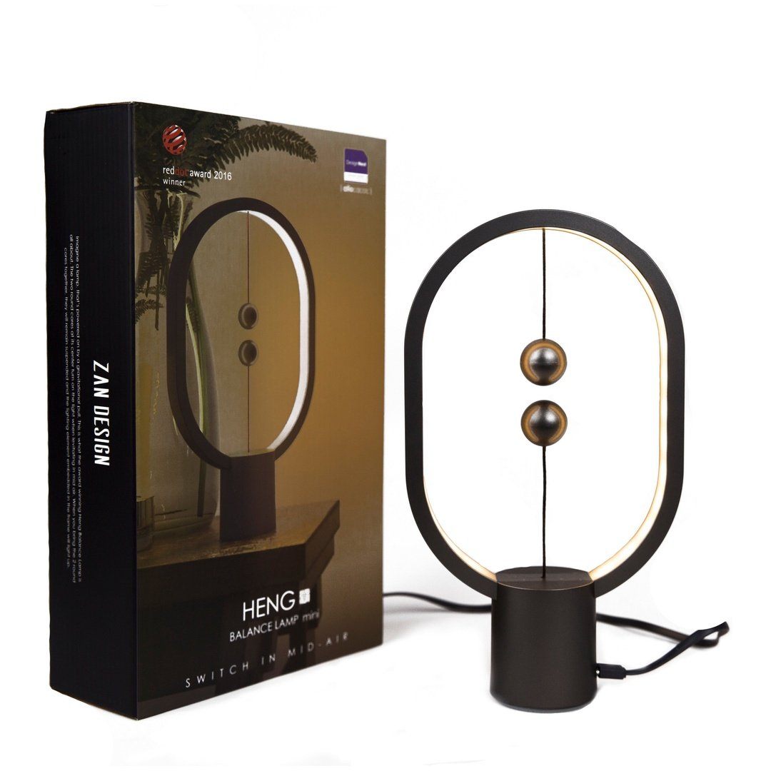 DesignNest Heng Balance Lamp Mini Ellipse Donkergrijs - 14x5,5x24,5 cm