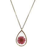 Growing Concepts Vergoldete Halskette mit echter Blume – Gänseblümchen – 45-50 cm