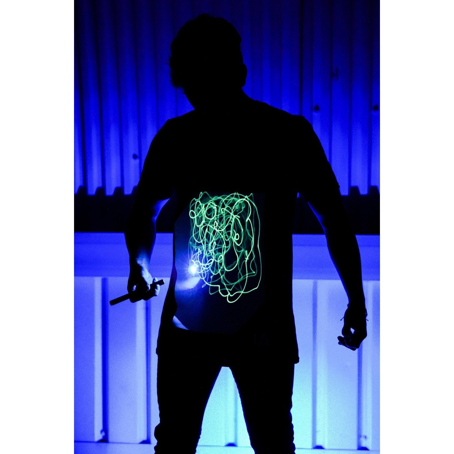 IA Interactief Glow T-shirt Super Groen - Zwart L
