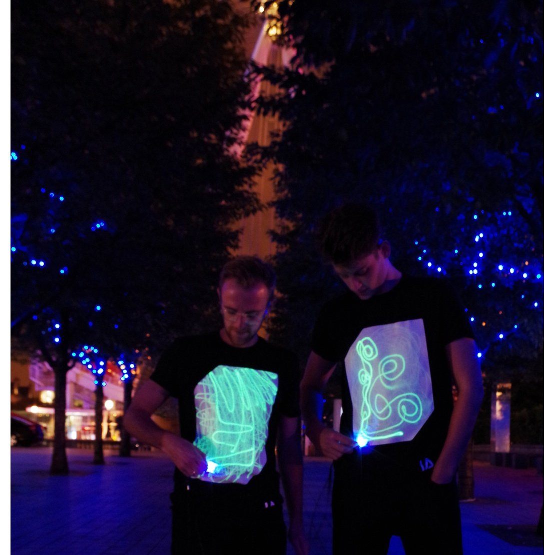 IA Interactief Glow T-shirt Super Groen - Zwart S