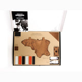 MiMi Innovations Exclusieve Houten Wereldkaart Muurdecoratie 130x78 cm/51.2x30.8 inch - Sapele