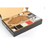 MiMi Innovations Giant Houten Wereldkaart Muurdecoratie 280x170 cm/110.2x66.9 inch - Bruin