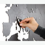 MiMi Innovations Giant Houten Wereldkaart Muurdecoratie 280x170 cm/110.2x66.9 inch - Zwart