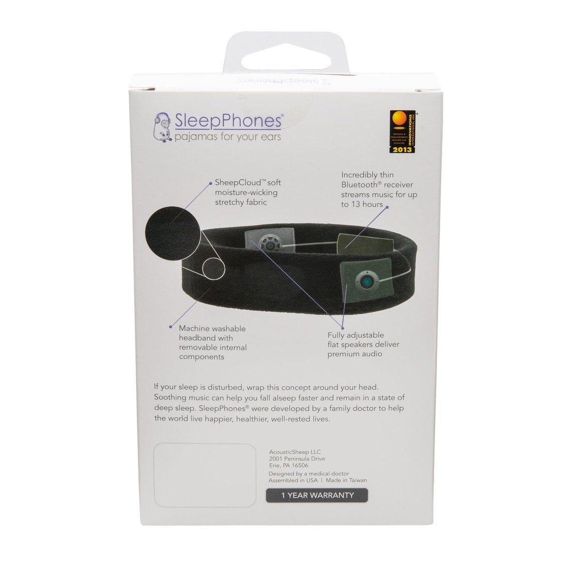 SleepPhones® Draadloos v7 Breeze Pitch Black/Zwart - Medium