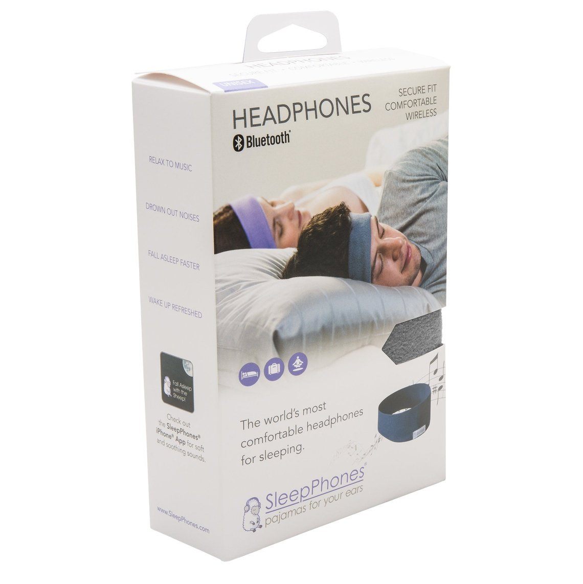 SleepPhones® Draadloos v7 Fleece Soft Gray/Grijs - Large/Extra Large