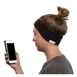 SleepPhones® Effortless v6 Fleece Midnight Black Bluetooth-hoofdtelefoon met Draadloos QI Opladen - Small