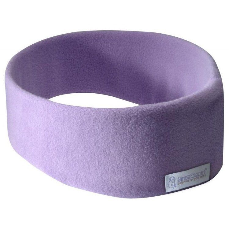 SleepPhones® Effortless v6 Fleece Quiet Lavender Bluetooth-hoofdtelefoon met Draadloos QI Opladen - Large