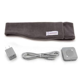 SleepPhones® Effortless v6 Fleece Soft Grey Bluetooth-hoofdtelefoon met Draadloos QI Opladen - Small