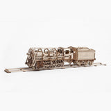 Ugears Houten Modelbouw - Locomotief met Tender