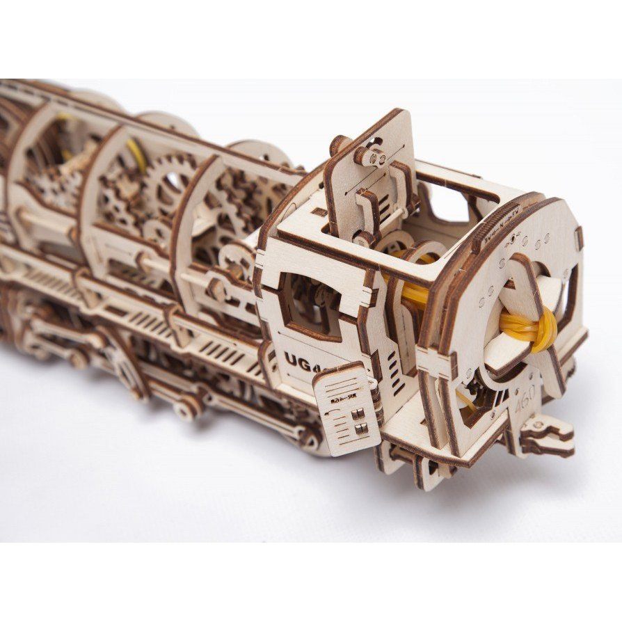 Ugears Houten Modelbouw - Locomotief met Tender