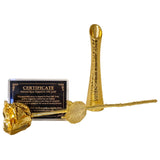 United Entertainment Goldene Rose mit goldener Vase in luxuriöser Lederbox