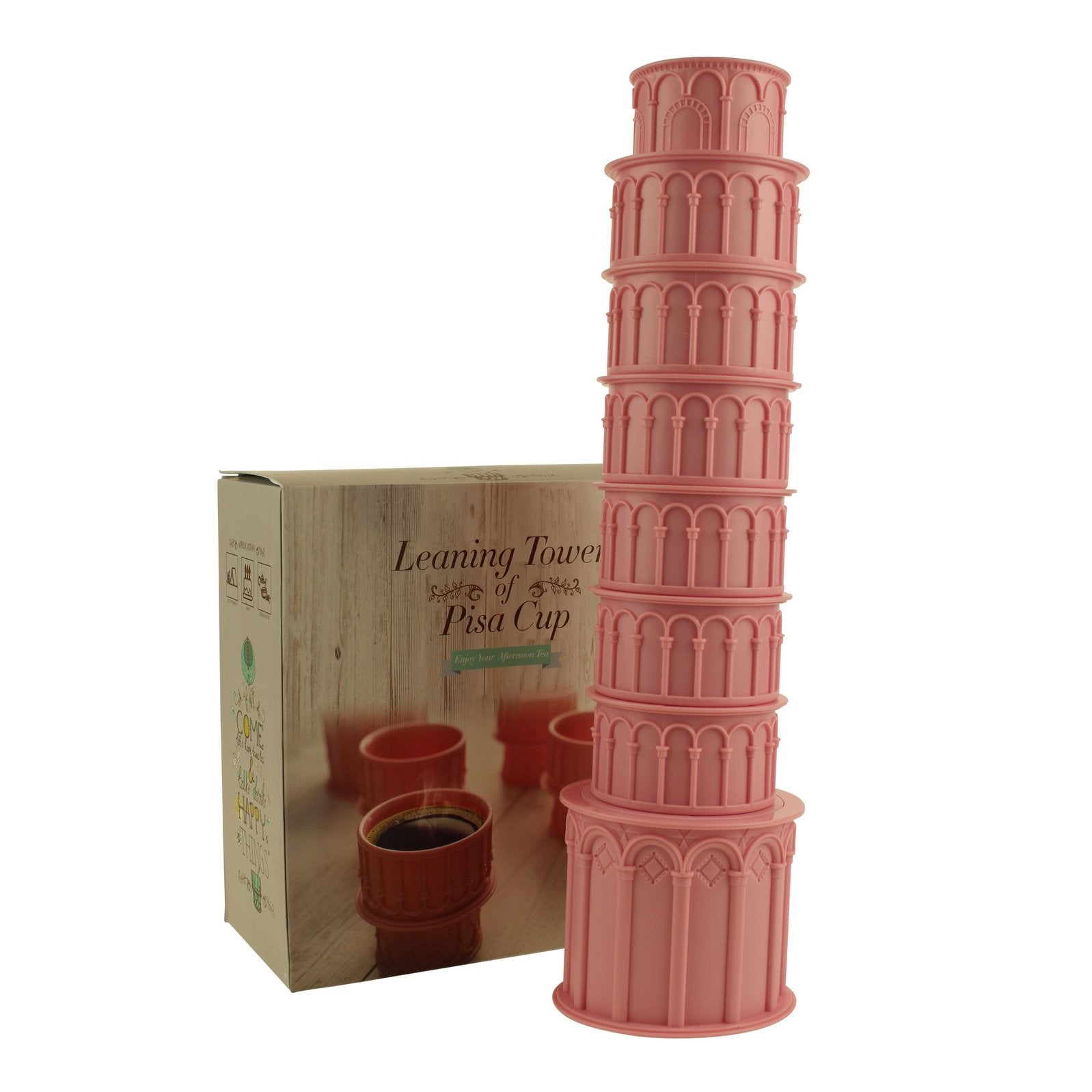 United Entertainment Scheve Toren van Pisa Beker Set - Roze