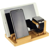 United Entertainment USB Laadstation/Houder voor Telefoon, iPad en Horloge - Bamboe