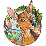 Wood Trick Charming Little Deer - Puzzle en bois - 28,2x23 cm - 135 pièces