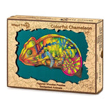 Wood Trick Kleurrijke Kameleon Houten Vormpuzzel 33.8x29.5 cm - 143 stukjes