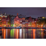Wooden City Amsterdam at Night XL - Puzzle en bois - 52x37,5 cm - 600 pièces